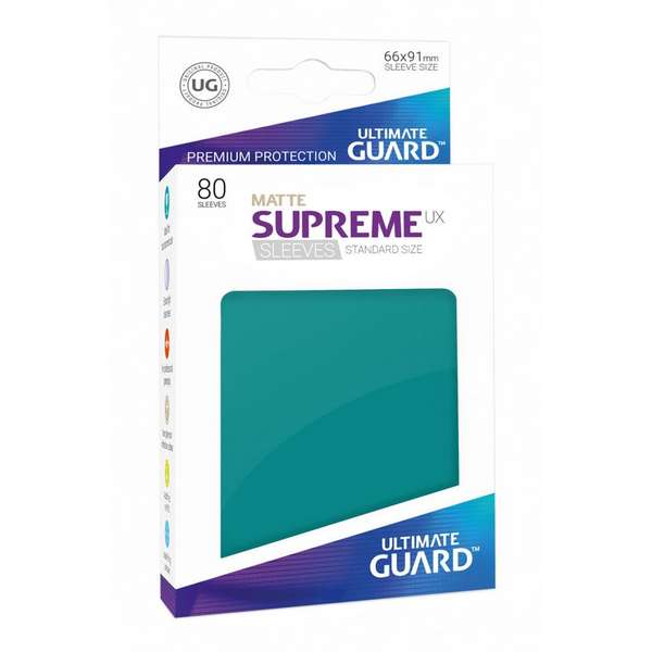 Ultimate Guard 80 pochettes Supreme UX Sleeves taille standard Bleu Pétrole Mat