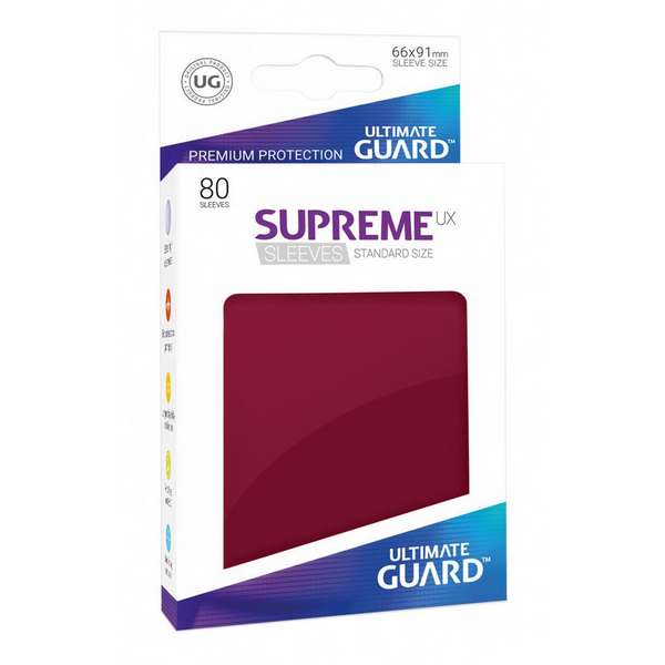Ultimate Guard 80 pochettes Supreme UX Sleeves taille standard Bourgogne
