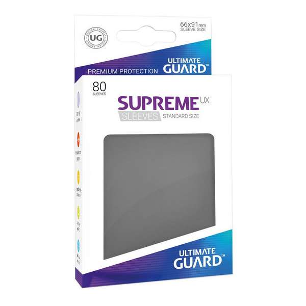 Ultimate Guard 80 pochettes Supreme UX Sleeves taille standard Gris Foncé
