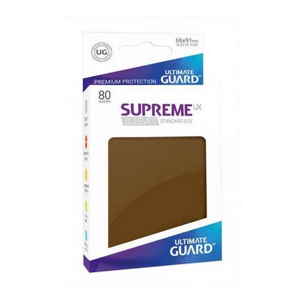 Ultimate Guard 80 pochettes Supreme UX Sleeves taille standard Marron