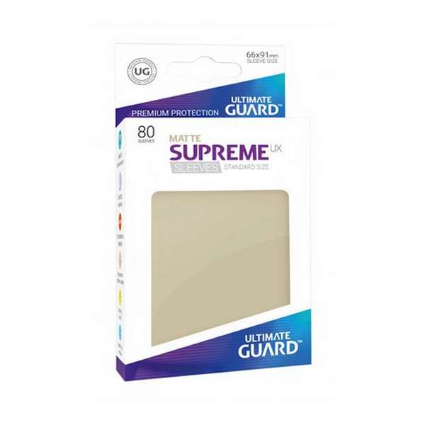 Ultimate Guard 80 pochettes Supreme UX Sleeves taille standard Sable Mat