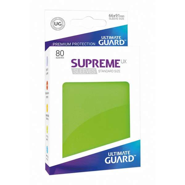 Ultimate Guard 80 pochettes Supreme UX Sleeves taille standard Vert Clair